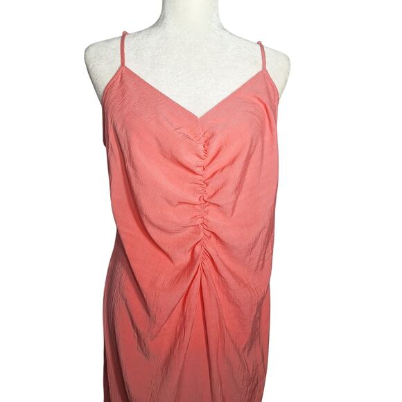 Nine West Womens Midi Sundress Peach Coastal Boho Hippie Beachy Midi XXL - Picture 3 of 8